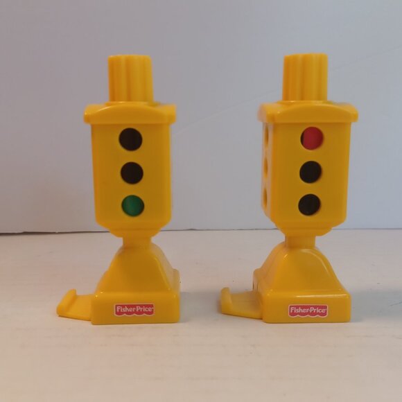 2 Fisher Price GeoTrax Traffic Lights Train Playset Accessories - Picture 1 of 4